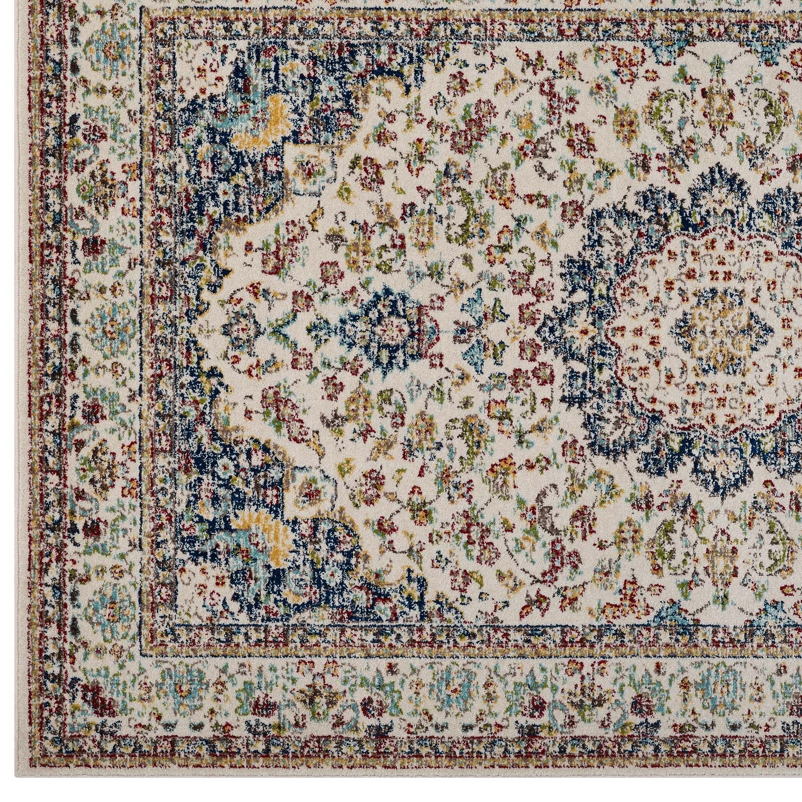 Meryam Distressed Vintage Medallion 5x8 Area Rug by Modway