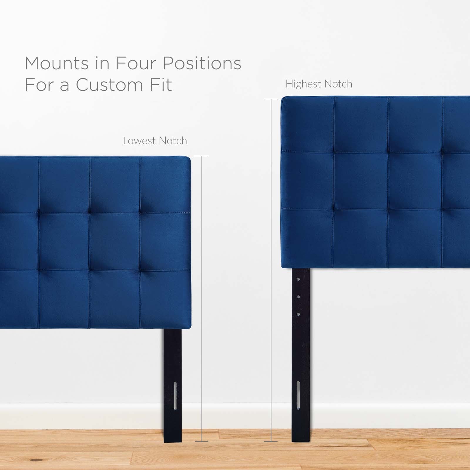 Lily Biscuit Tufted Performance Velvet Twin Headboard by Modway