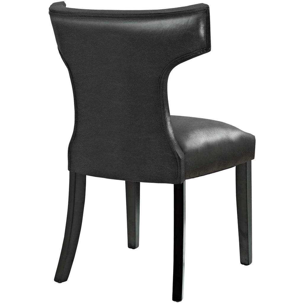 Curve Vinyl Dining Chair Set of 2 by Modway
