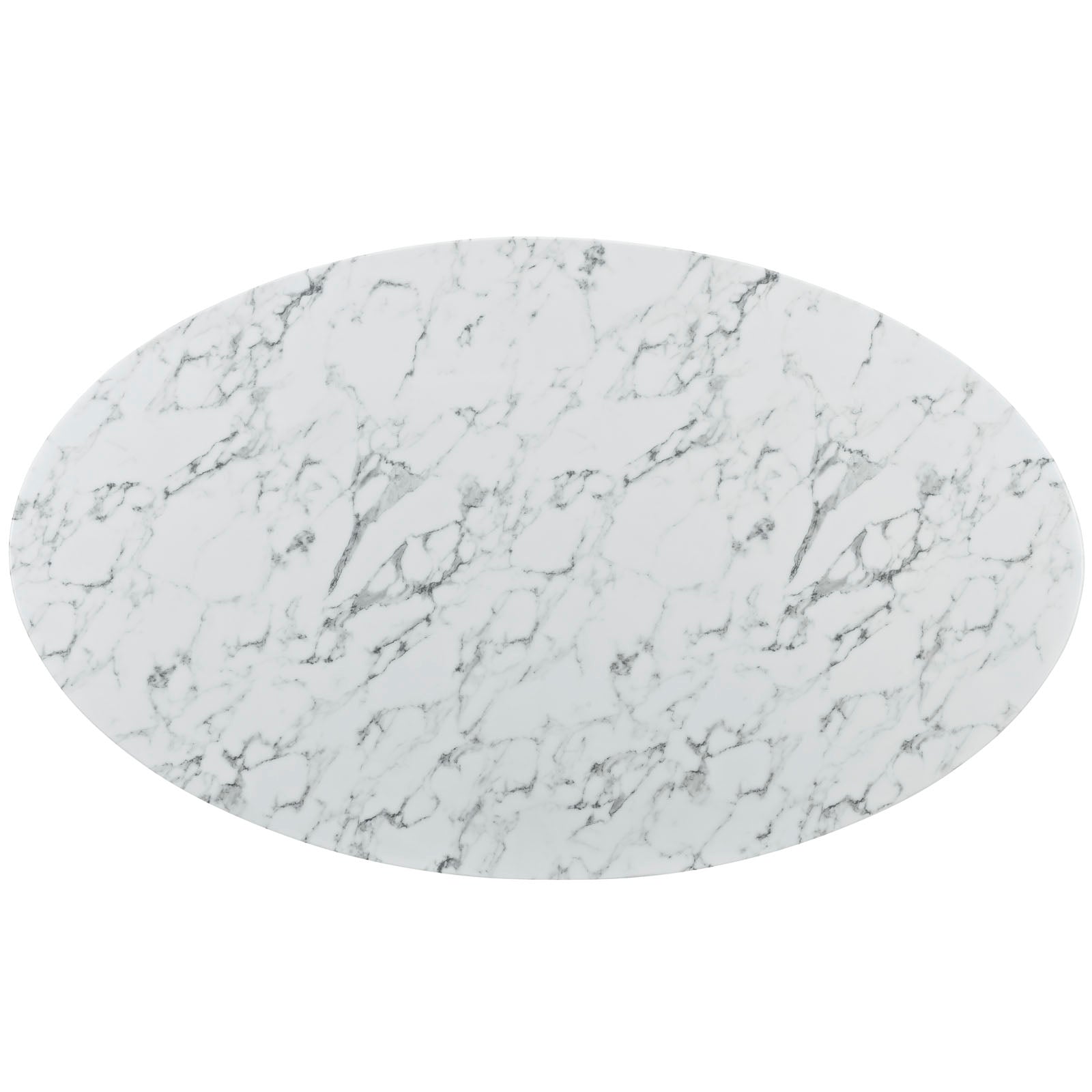 Lippa 78" Oval Faux Marble Dining Table by Modway