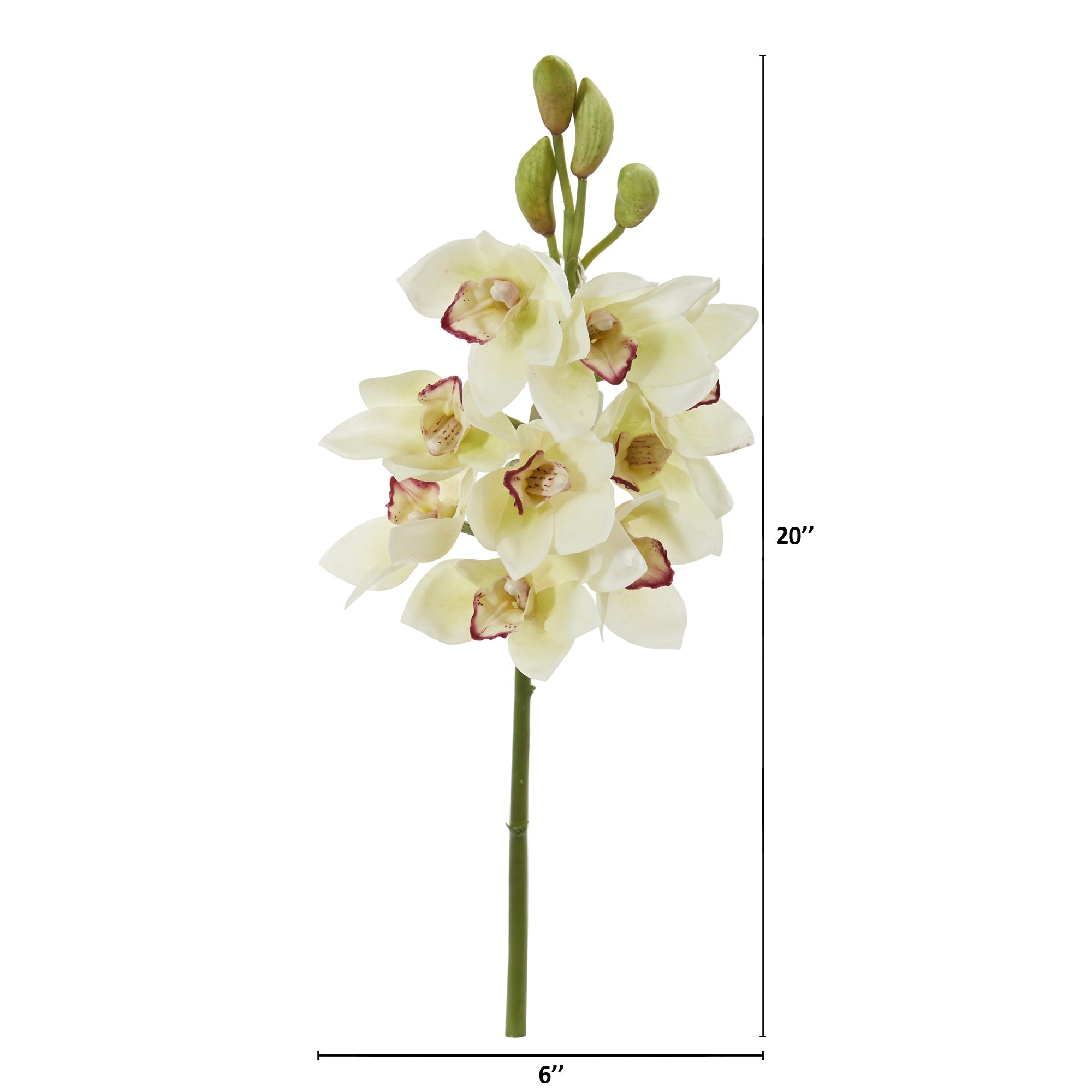 20" Cymbidium Orchid Artificial Flower (Set of 4)