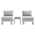 Shore 3 Piece Sunbrella¨ Fabric Outdoor Patio Aluminum Set by Modway