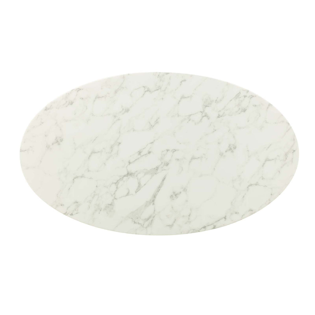 Lippa 54" Oval Faux Marble Dining Table by Modway