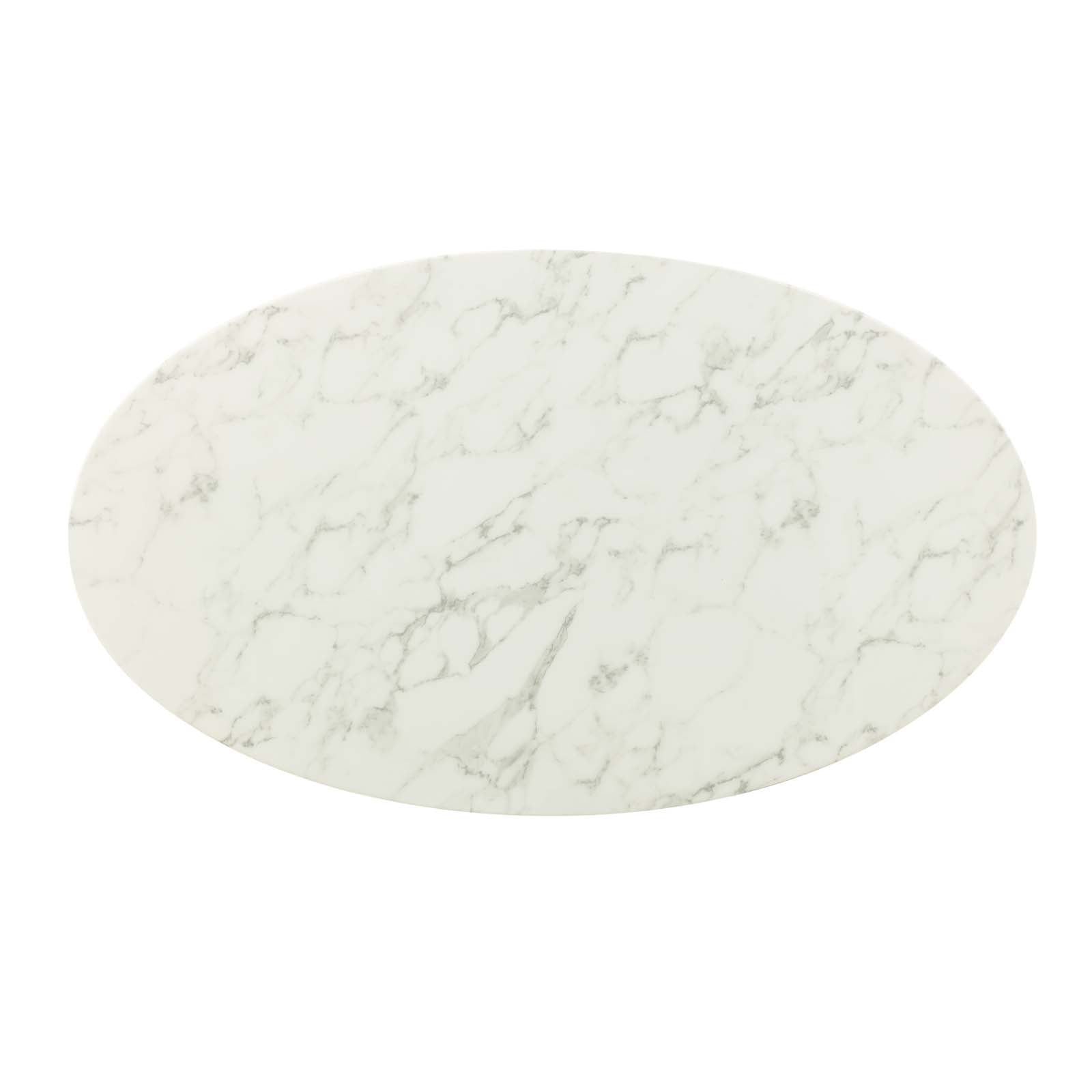 Lippa 54" Oval Faux Marble Dining Table by Modway