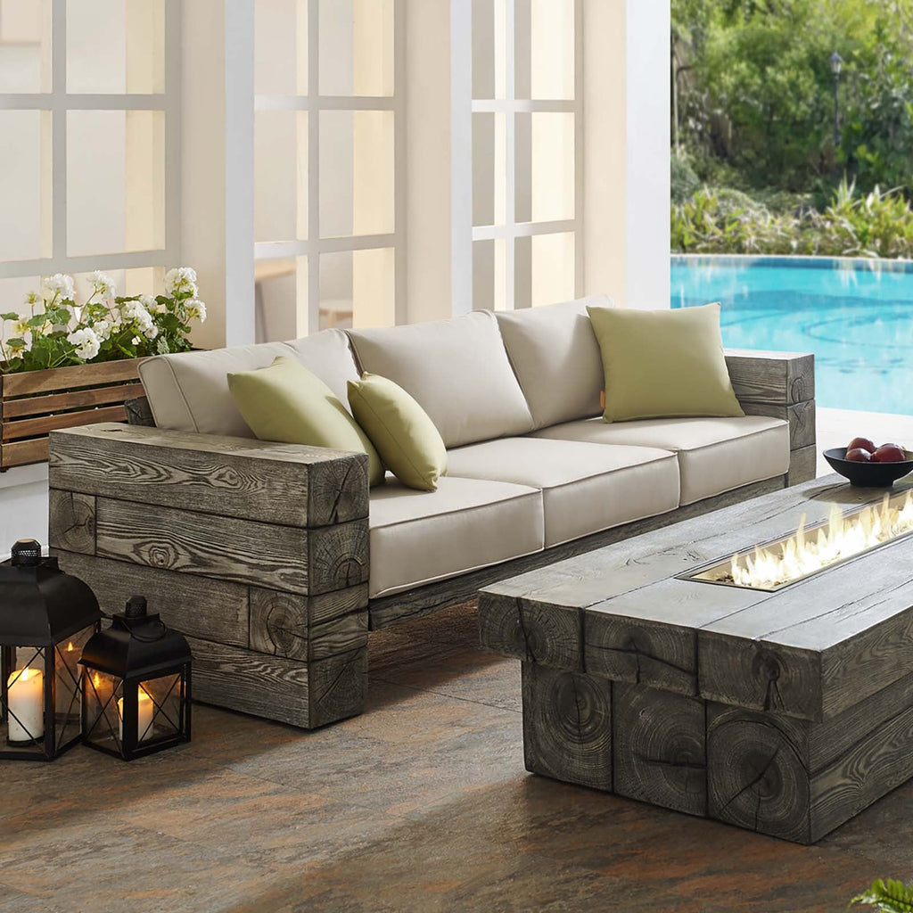Manteo Rustic Coastal Outdoor Patio Sunbrella¨Sofa by Modway