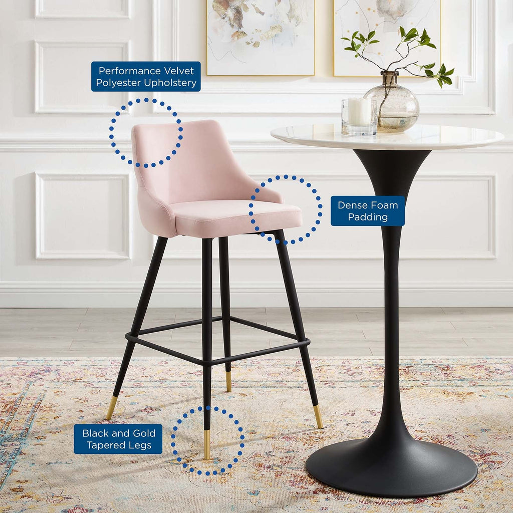 Adorn Performance Velvet Bar Stool by Modway