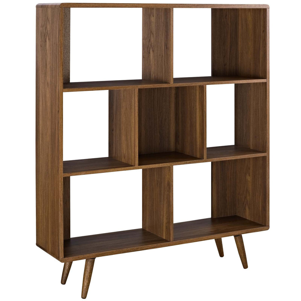 Transmit 7 Shelf Wood Grain Bookcase by Modway