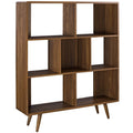 Transmit 7 Shelf Wood Grain Bookcase by Modway