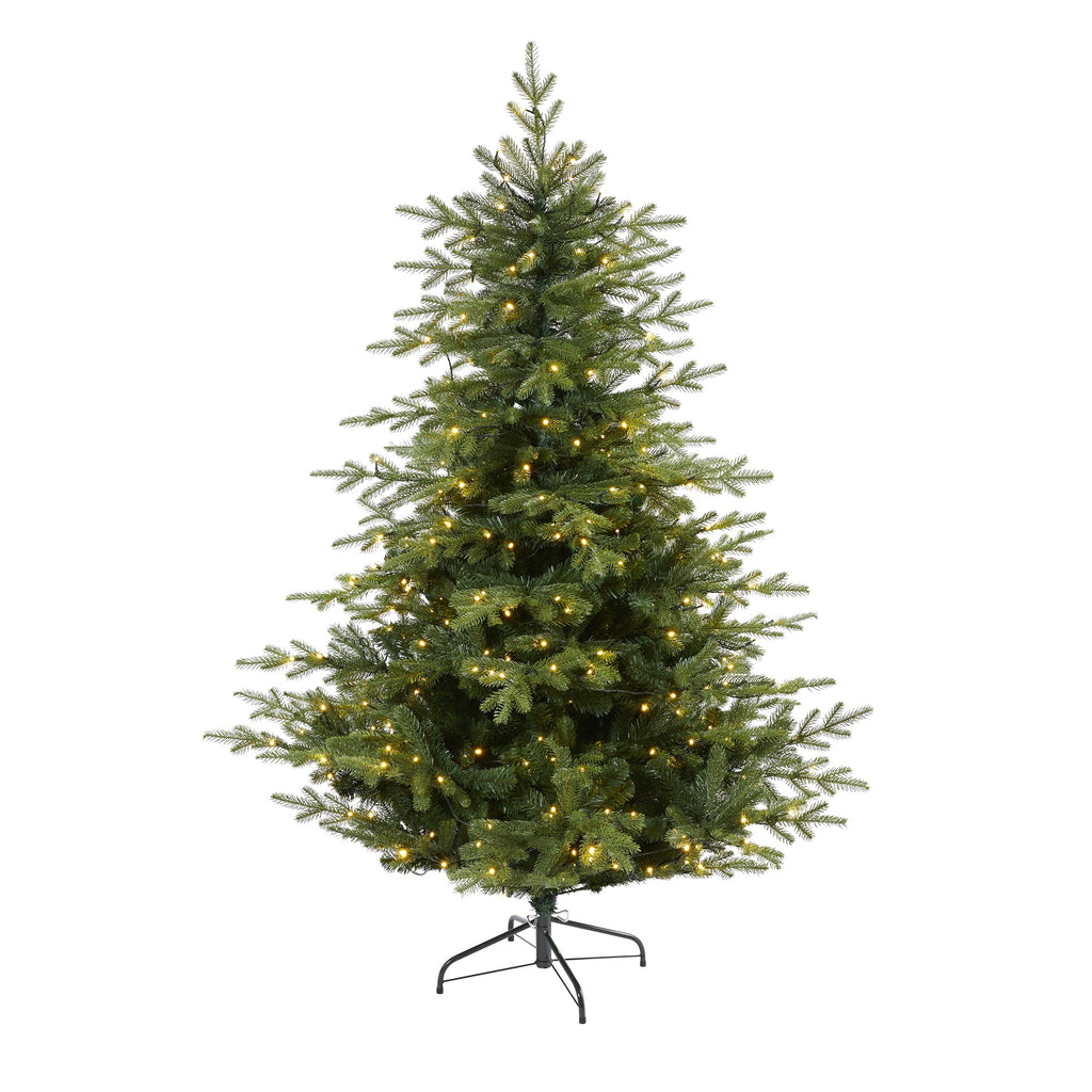 6' Swedish Fir Artificial Christmas Tree w/ 350 Warm White LED Lights