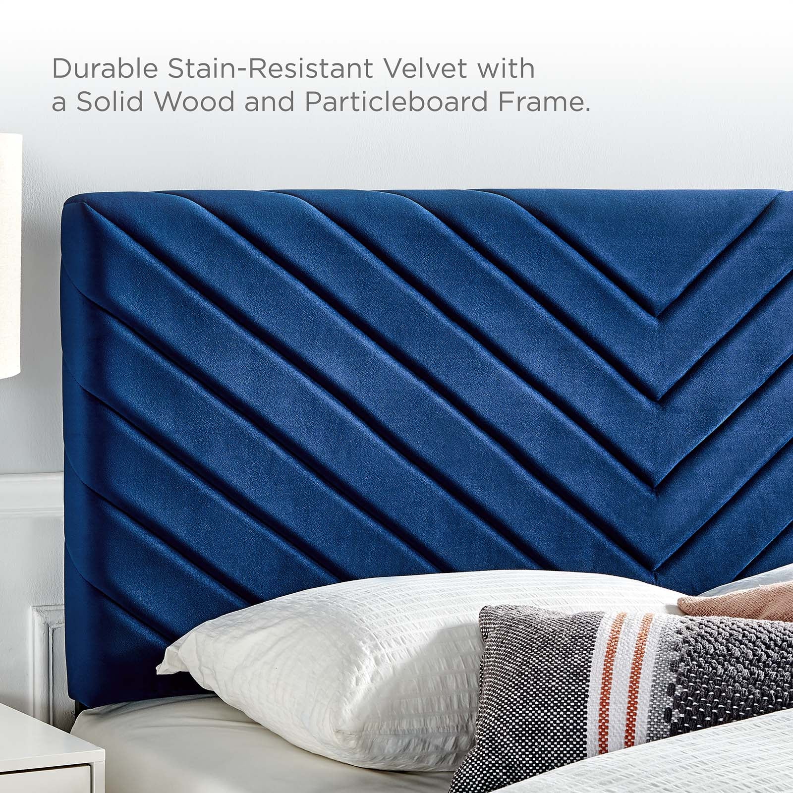Alyson Angular Channel Tufted Performance Velvet Full / Queen Headboard by Modway