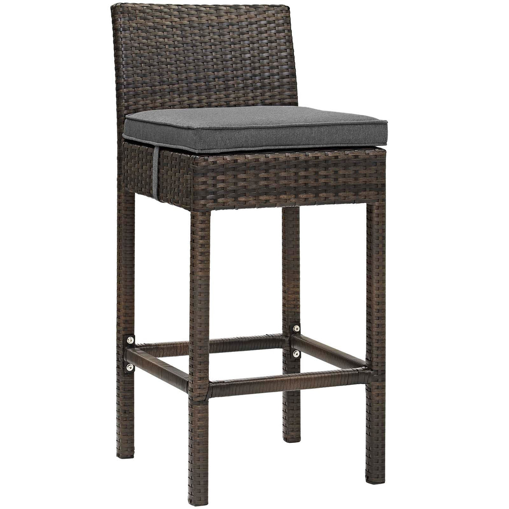 Conduit Outdoor Patio Wicker Rattan Bar Stool in B