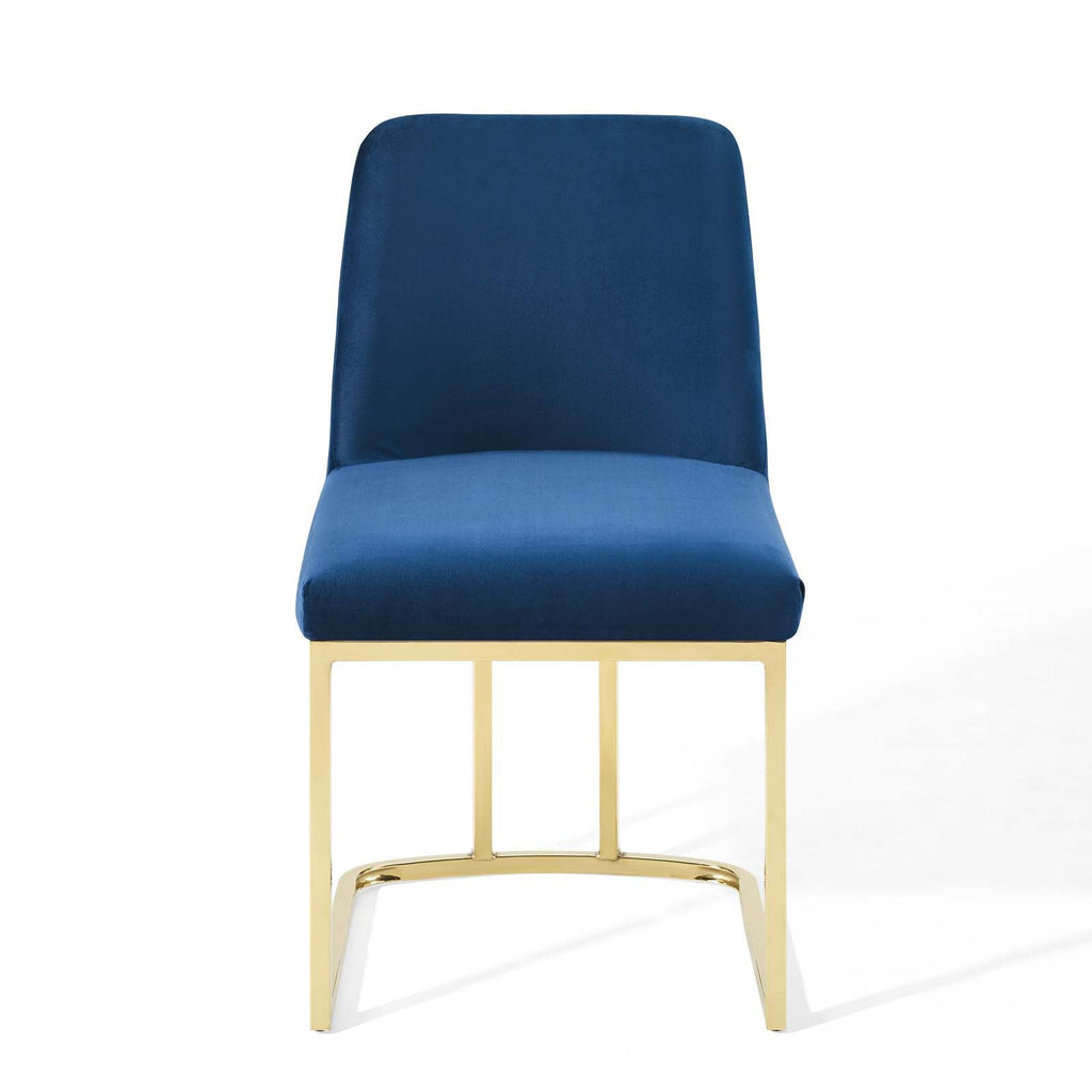 Amplify Sled Base Performance Velvet Dining Chairs Set of 2 by Modway
