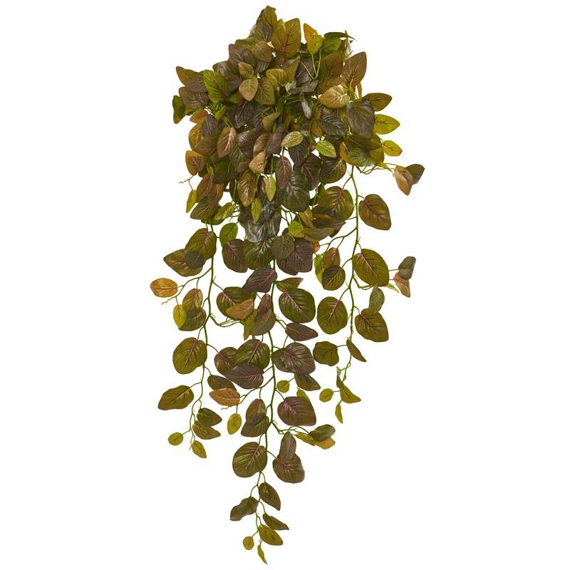 36"  Fittonia Hanging Bush Artificial Plant (Set of 2) (Real Touch)