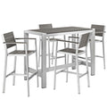 Shore 5 Piece Outdoor Patio Aluminum Dining Set by Modway
