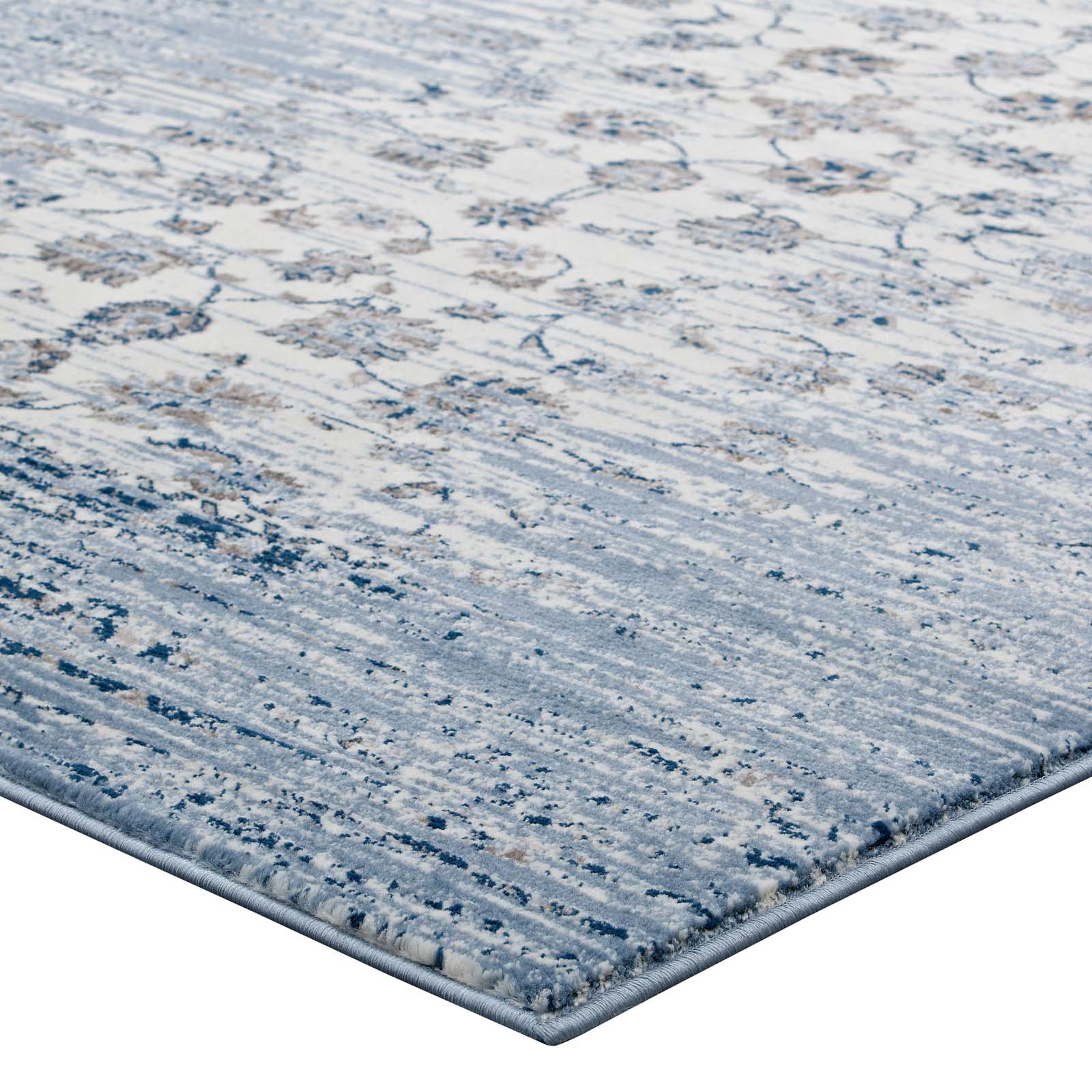 Chiara Distressed Floral Lattice Contemporary 8x10 Area Rug by Modway