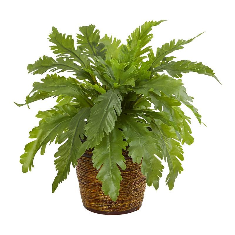 12"  Fern Artificial Plant in Basket