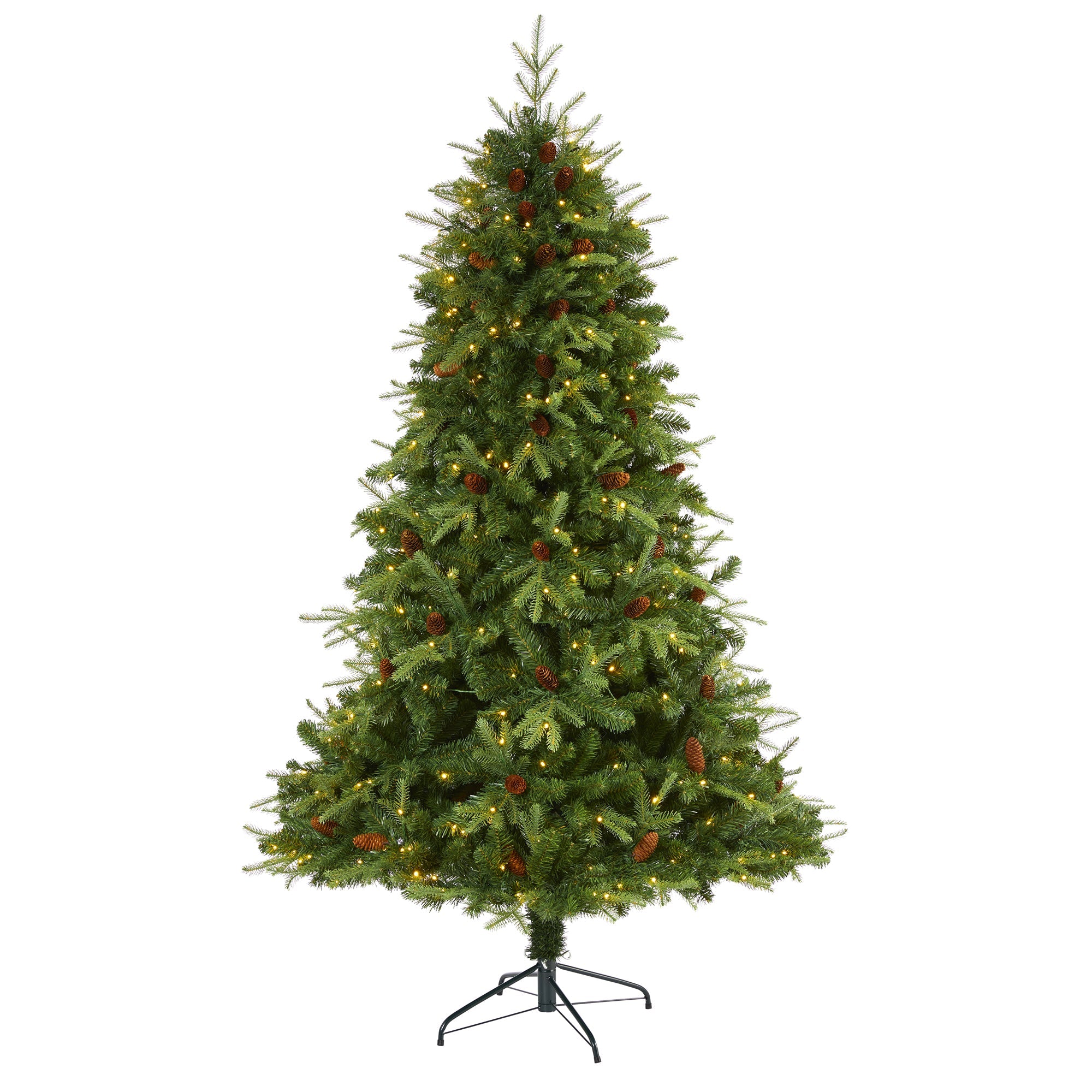 7' Wellington Spruce 'Natural Look' Artificial Christmas Tree w/ 400 Clear LED