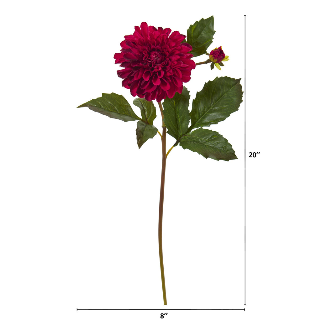20" Dahlia Artificial Flower (Set of 6)