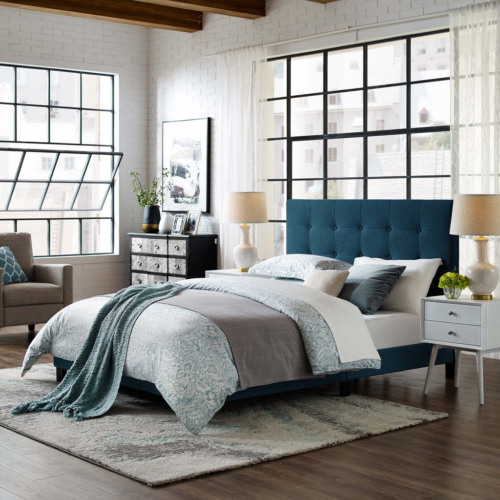 Melanie Tufted Button Upholstered Fabric Queen Platform Bed by Modway
