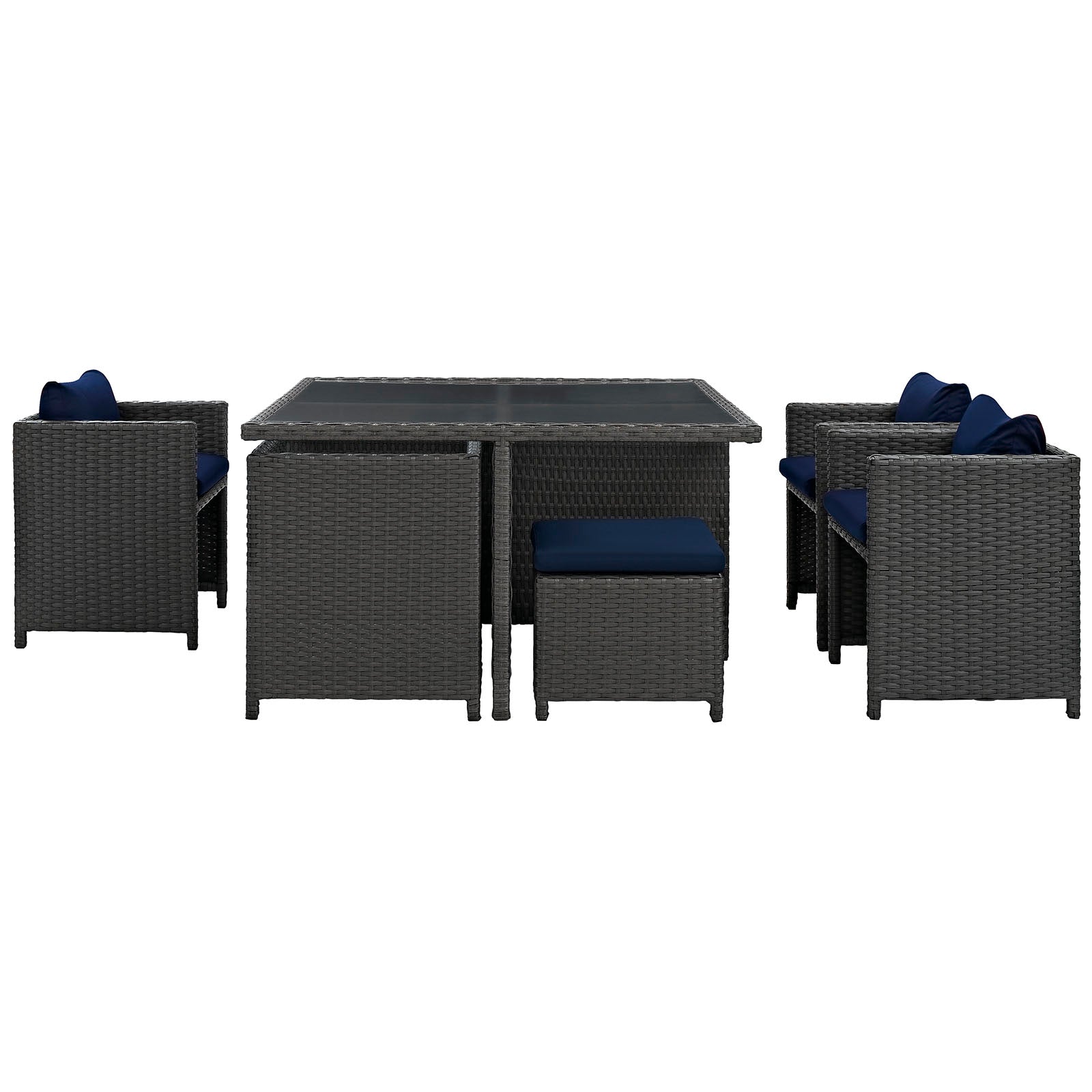 Sojourn 9 Piece Outdoor Patio Sunbrella¨ Dining Set by Modway