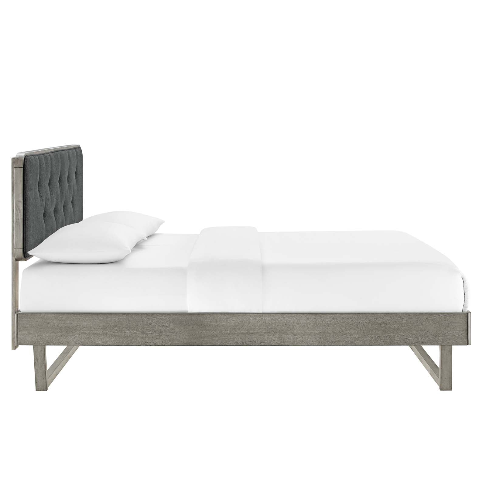 Bridgette Wood King Platform Bed With Angular Frame by Modway
