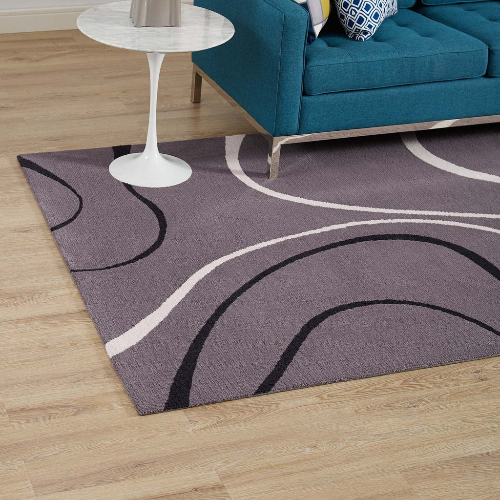 Therese Abstract Swirl 5x8 Area Rug by Modway