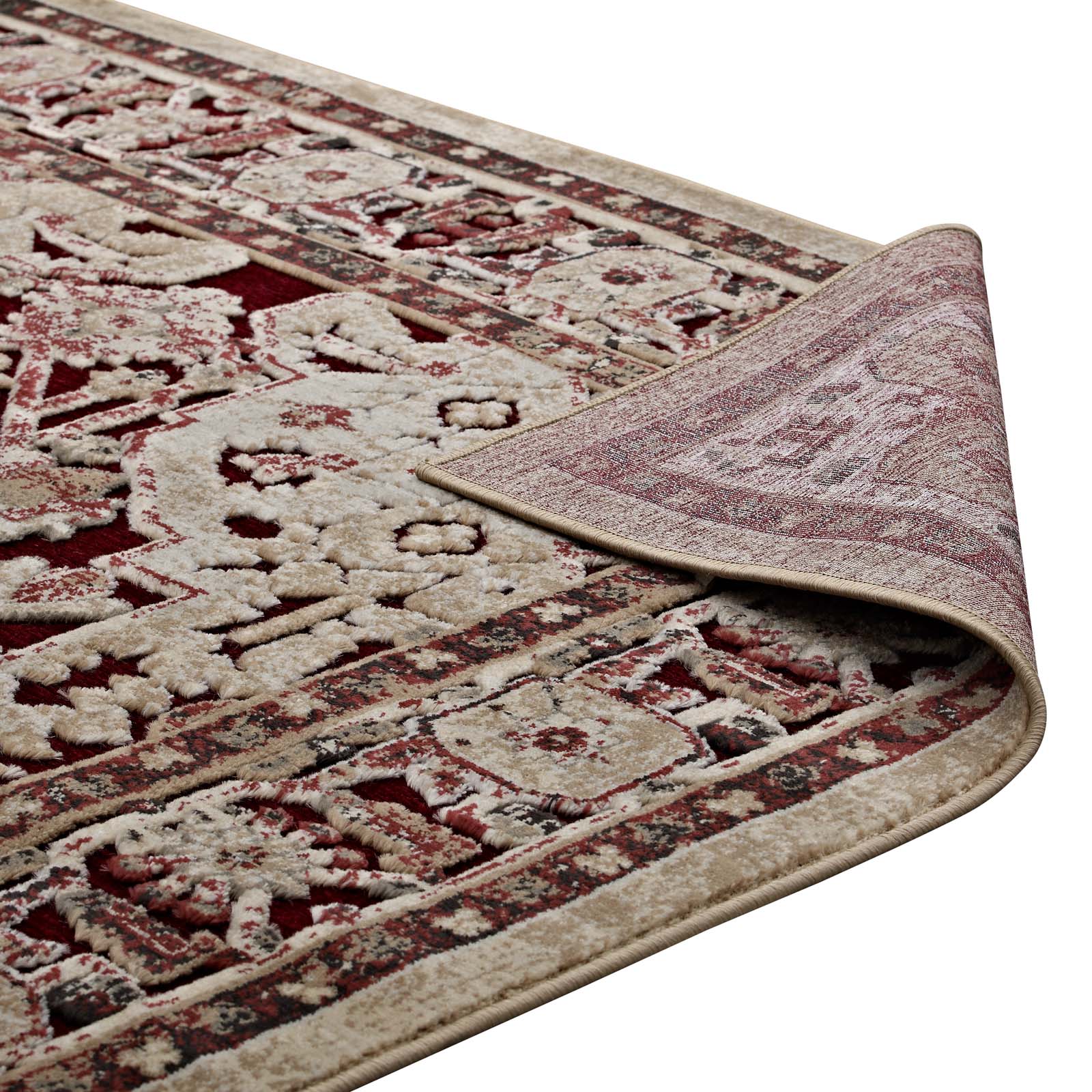Grania Ornate Vintage Floral Turkish 8x10 Area Rug by Modway