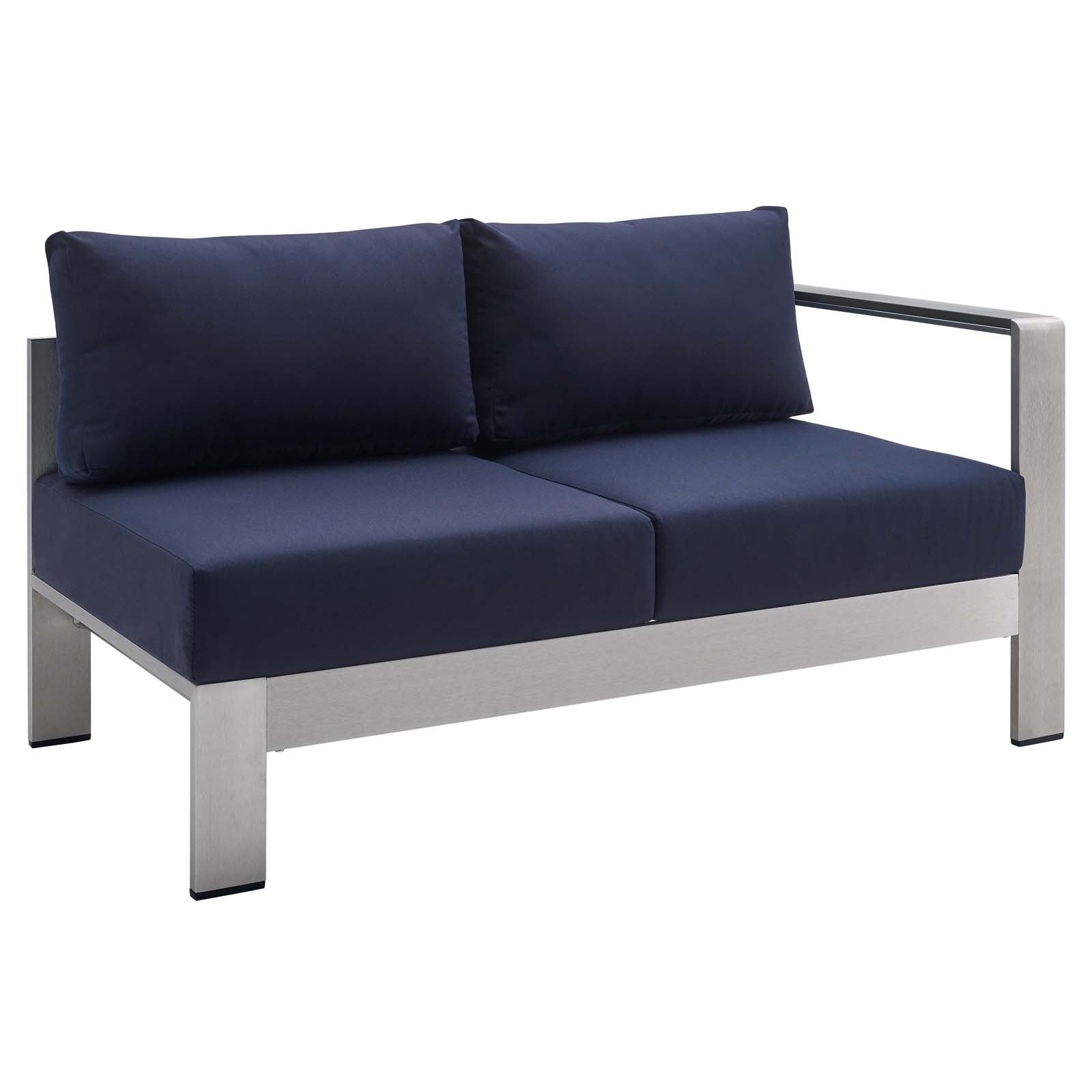 Shore 9 Piece Sunbrella¨ Fabric Outdoor Patio Aluminum Sectional Sofa Set by Modway