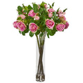 Rose Artificial Arrangement in Cylinder Vase
