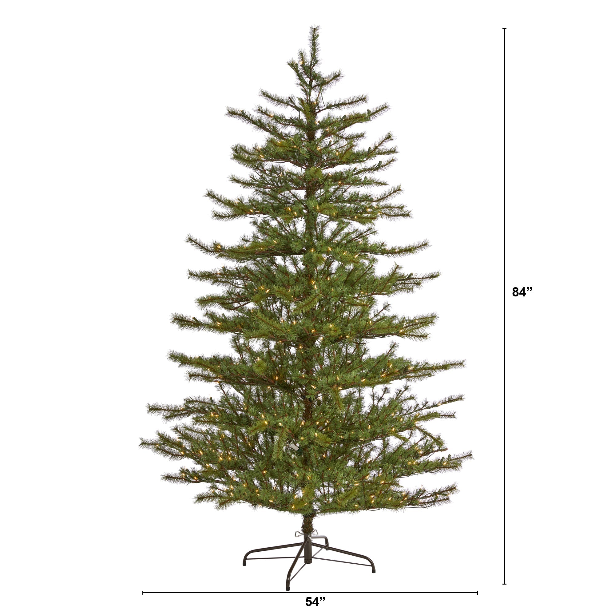 7' Vancouver Mountain Pine Artificial Christmas Tree with 450 Clear Lights