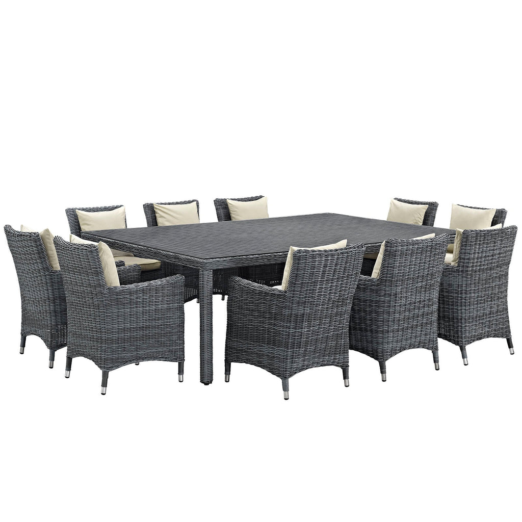 Summon 11 Piece Outdoor Patio Sunbrella¨ Dining Set by Modway