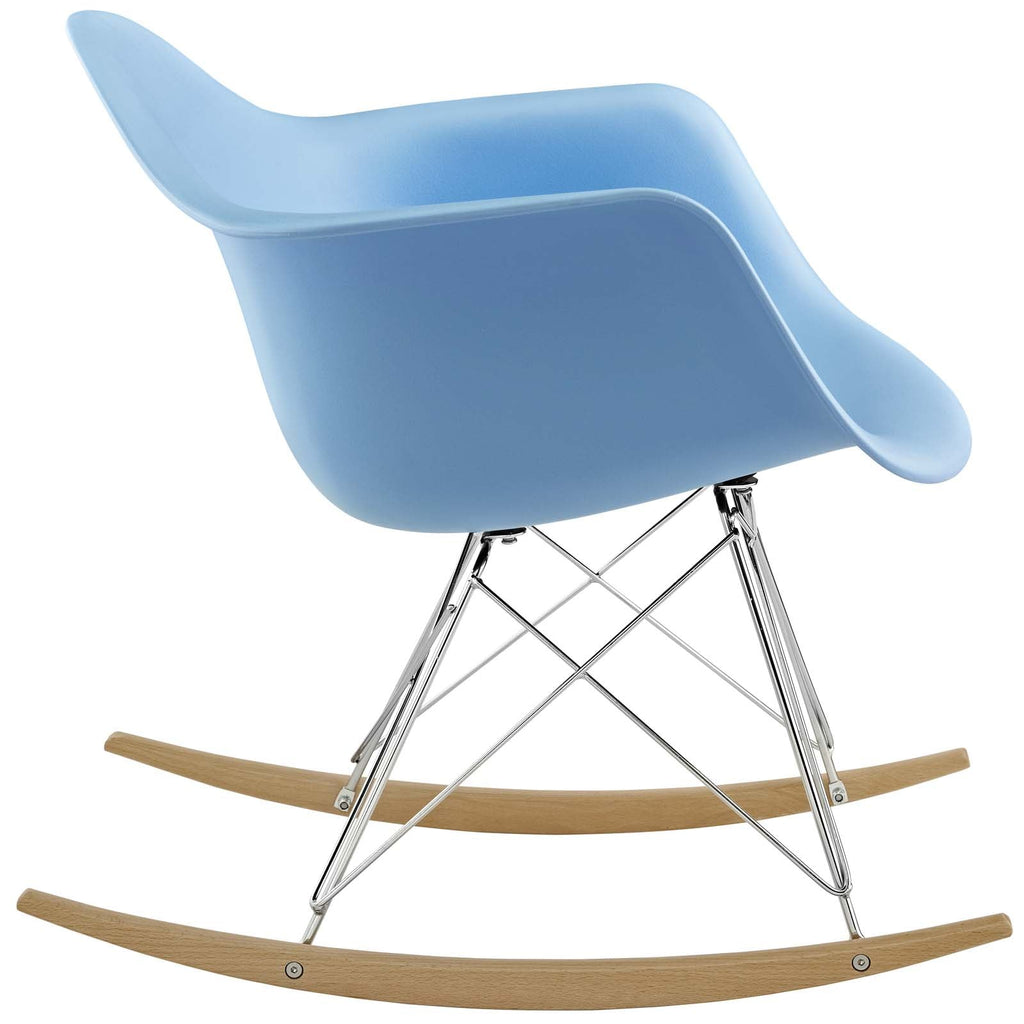 Rocker Plastic Lounge Chair in Blue