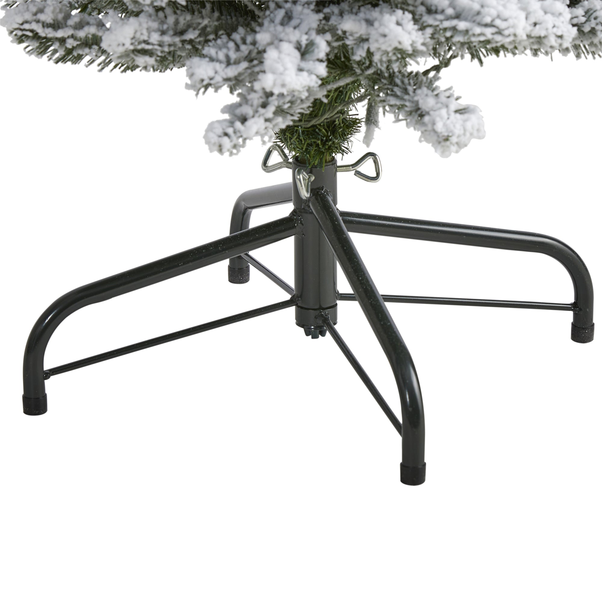 6' Flocked Pencil Artificial Christmas Tree with 300 Clear Lights