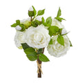 11"  Camellia Artificial Flower Bouquet (Set of 4)
