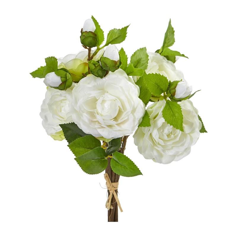 11"  Camellia Artificial Flower Bouquet (Set of 4)