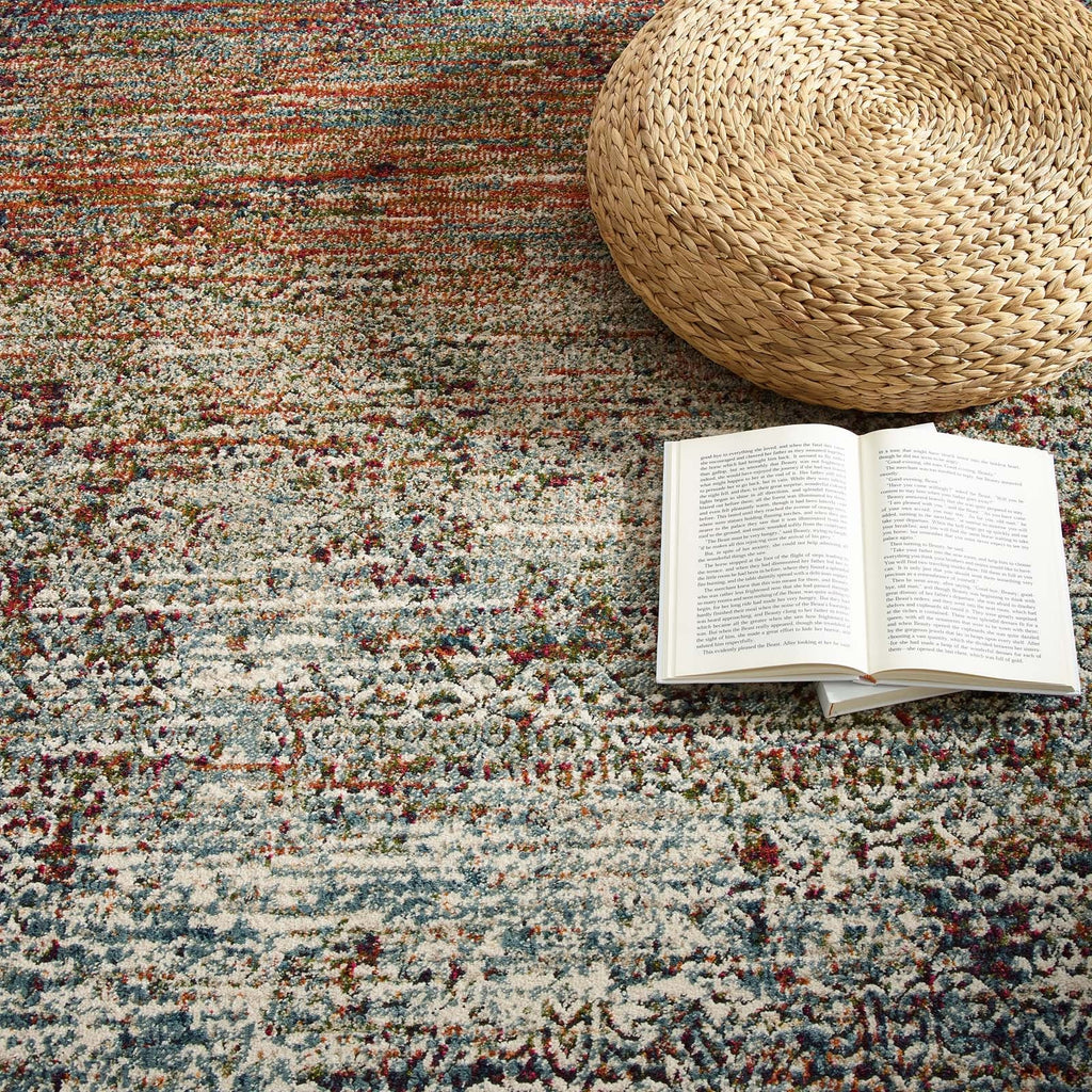 Tribute Jacinda Rustic Distressed Vintage Lattice 5x8 Area Rug by Modway