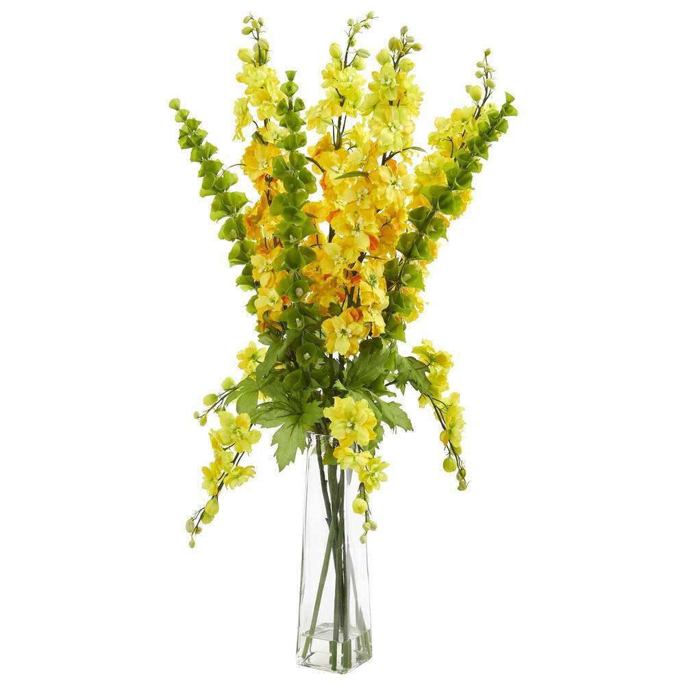 34"  Delphinium and Bell of Ireland Artificial Arrangement