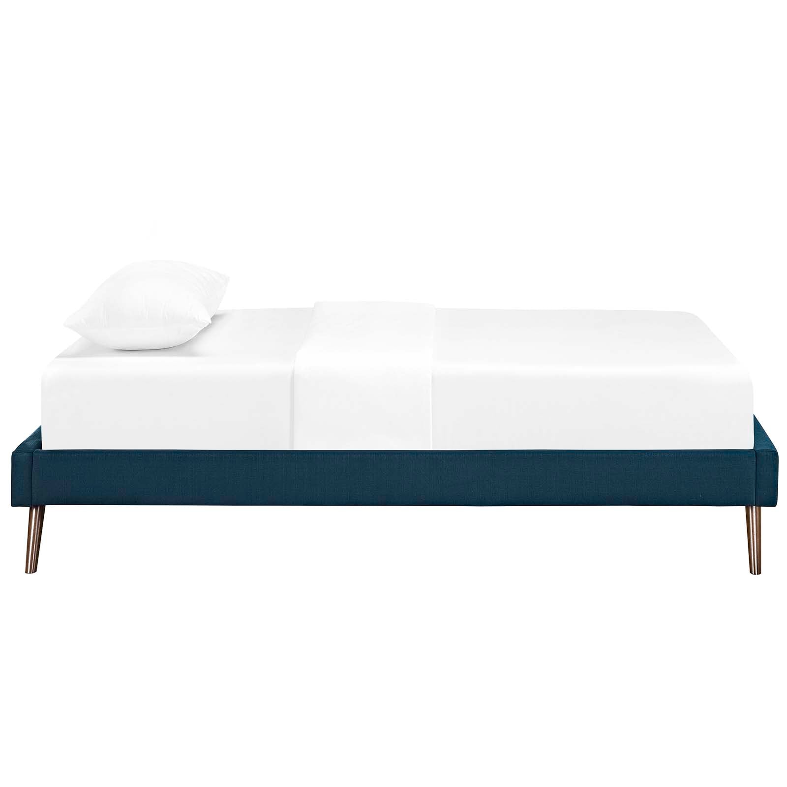 Loryn Fabric Twin Bed Frame with Round Splayed Legs by Modway