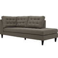 Empress Upholstered Fabric Right Facing Bumper by Modway
