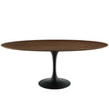 Lippa 78" Oval Walnut Wood Dining Table by Modway