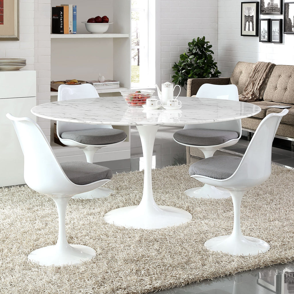 Lippa 60" Round Faux Marble Dining Table by Modway