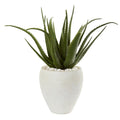 27"  Aloe Artificial Plant in White Planter