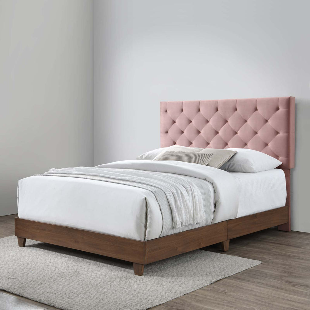Rhiannon Diamond Tufted Upholstered Performance Velvet Queen Bed by Modway