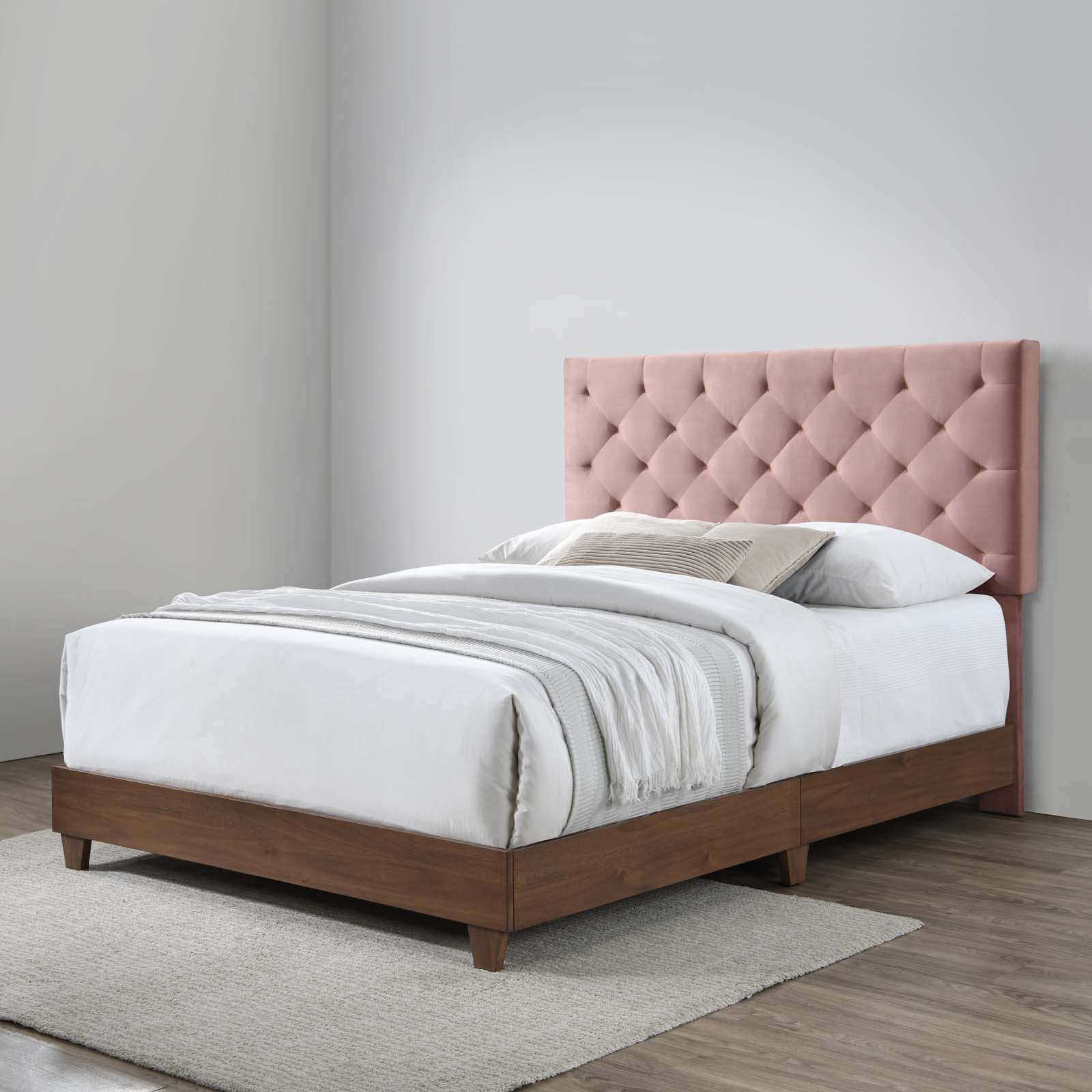 Rhiannon Diamond Tufted Upholstered Performance Velvet Queen Bed by Modway