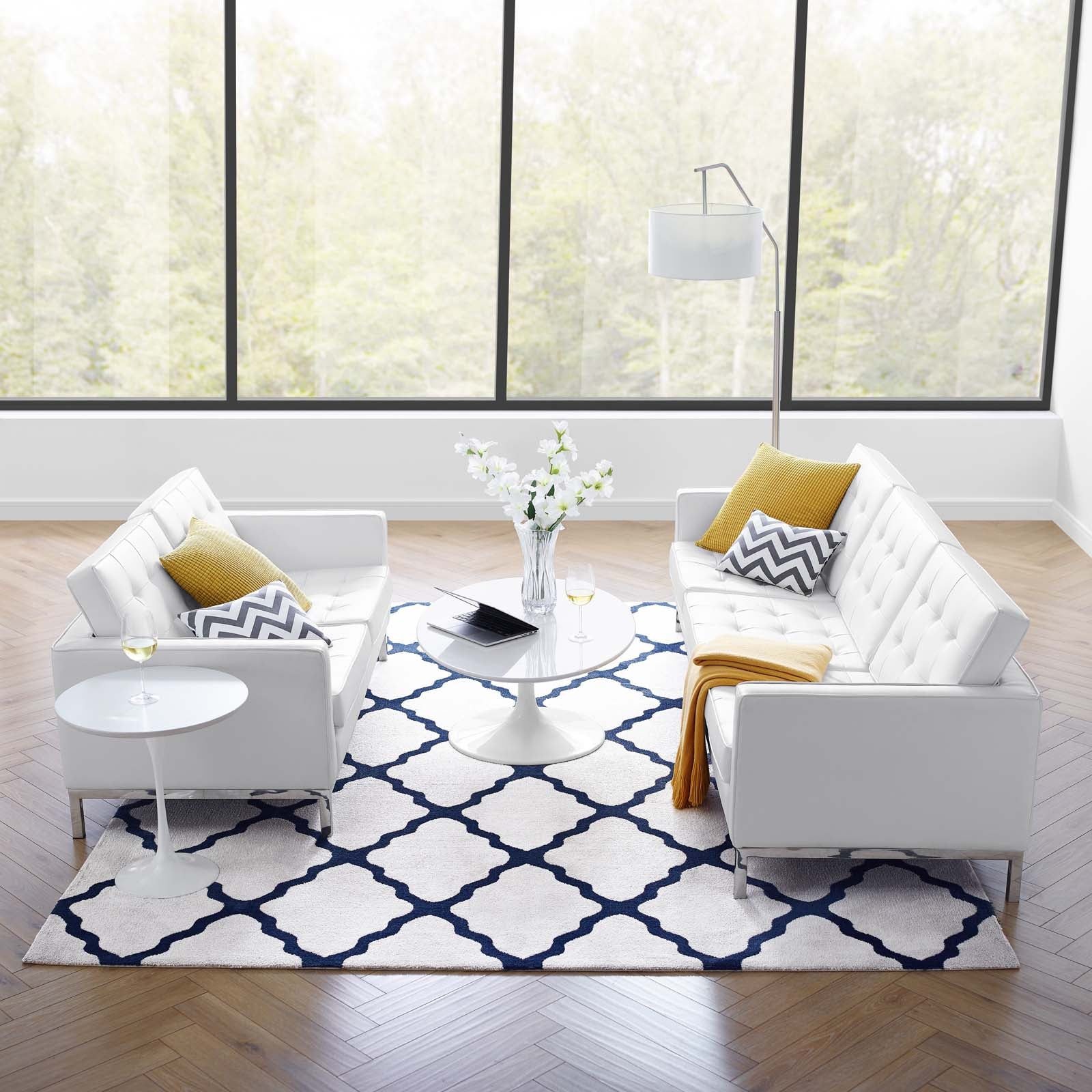 Loft 2-Piece Tufted Vegan Leather Furniture Set by Modway
