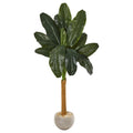 6' Banana Artificial Tree in Sand Colored Bowl