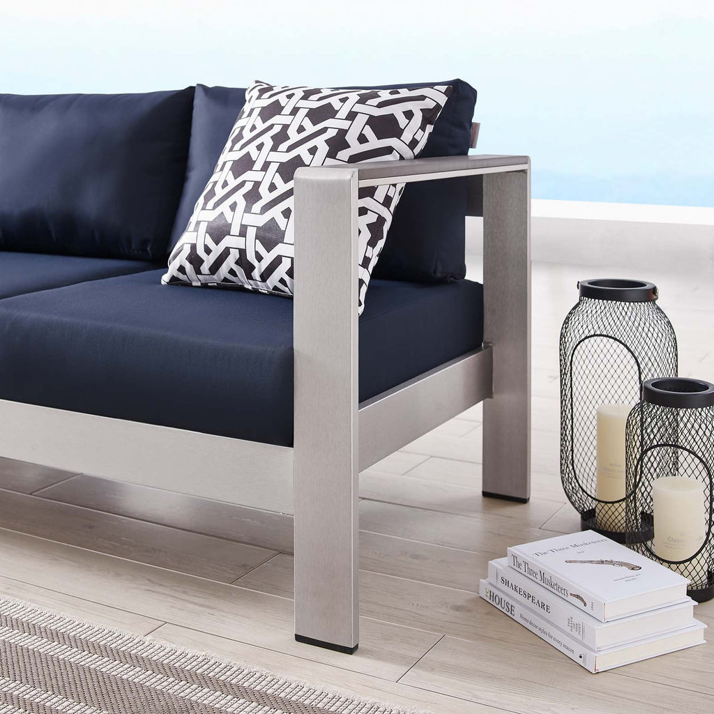 Shore Outdoor Patio Aluminum Sofa by Modway