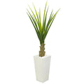 5' Agave Artificial Plant in White Planter