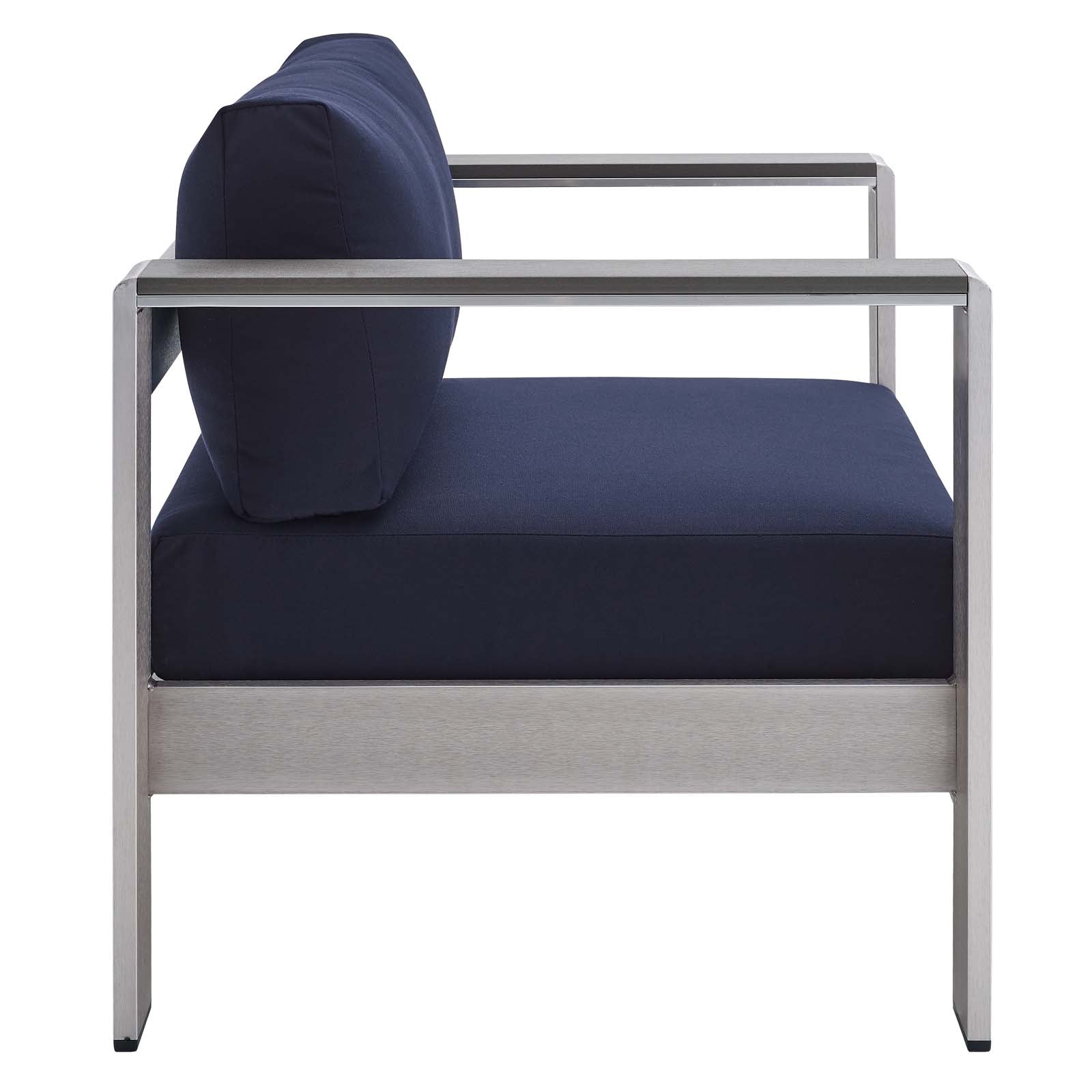 Shore 4 Piece Sunbrella¨ Fabric Outdoor Patio Aluminum Set by Modway