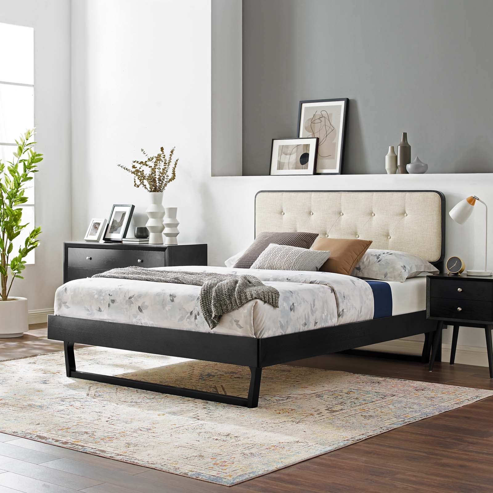 Bridgette Wood Full Platform Bed With Angular Frame by Modway